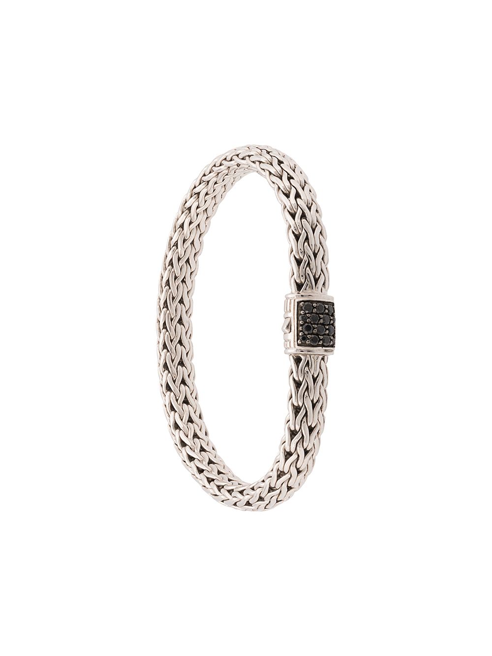 John Hardy Classic Chain 7.5毫米密镶蓝宝石手链 - 银色