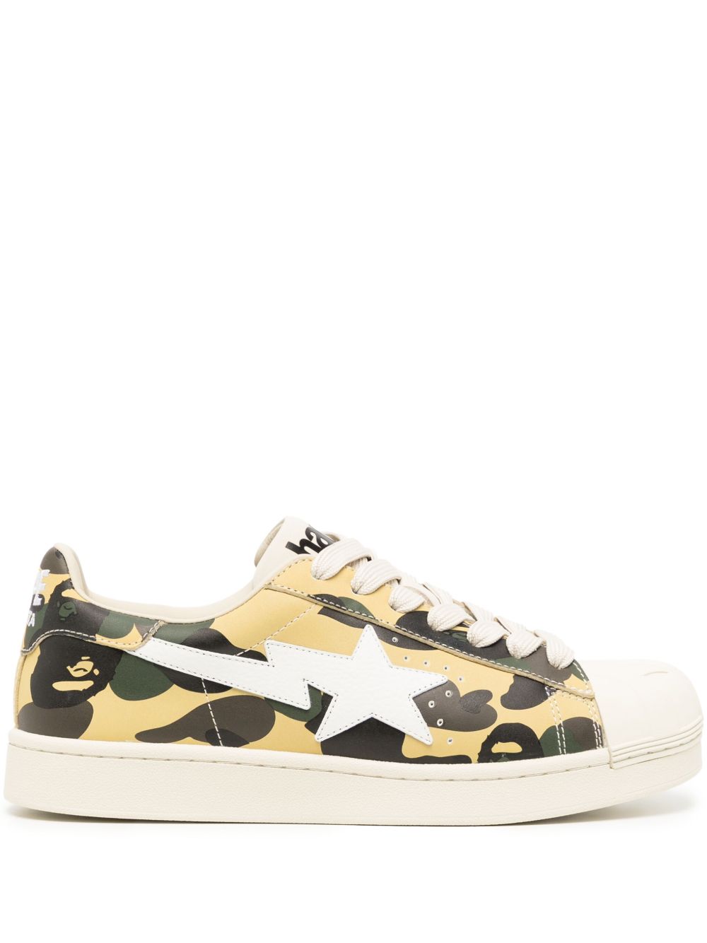 A BATHING APE® Skull STA 1st 皮质运动鞋 - 白色