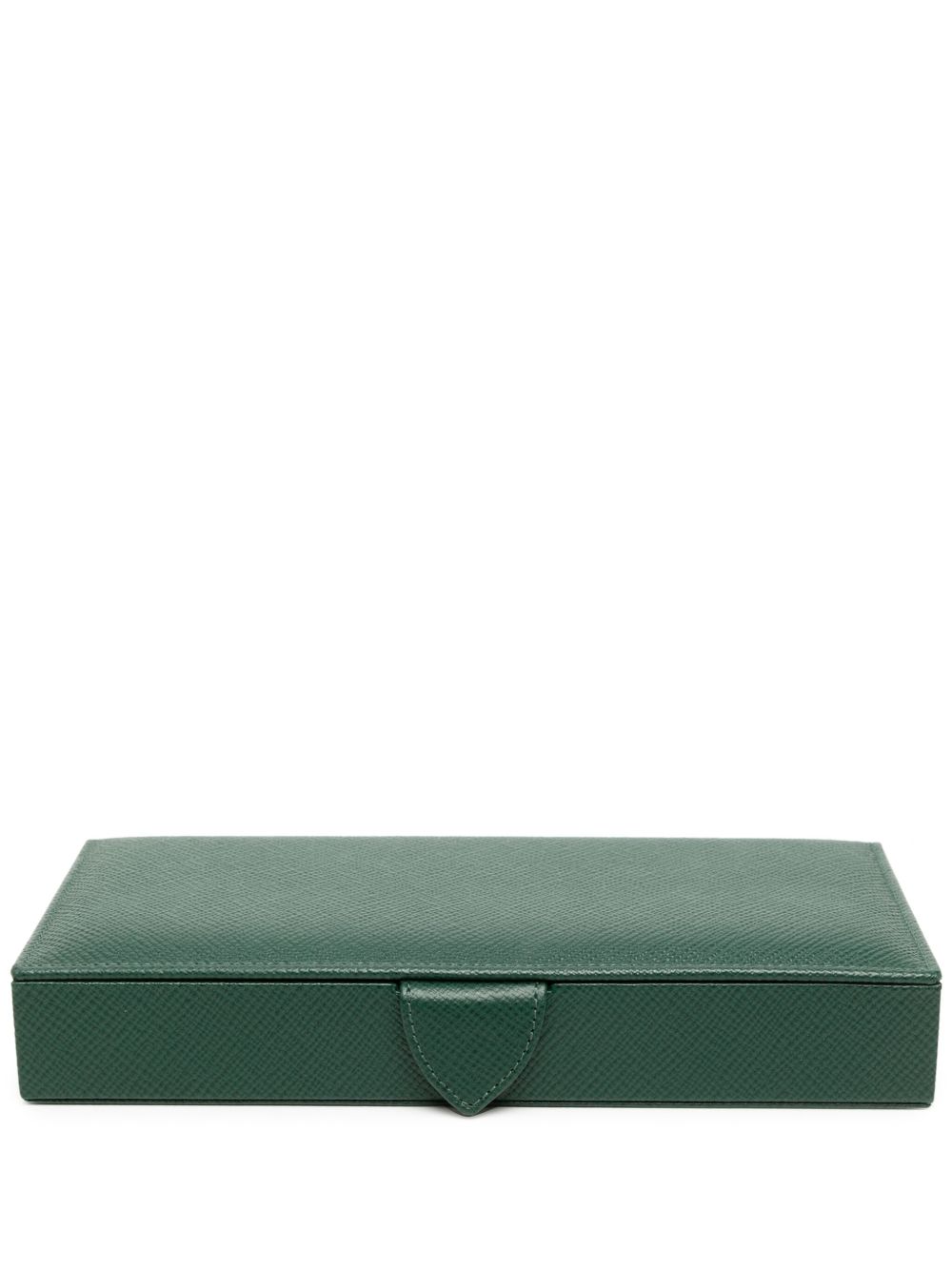 Smythson Panama 皮质袖扣收纳盒 - 绿色
