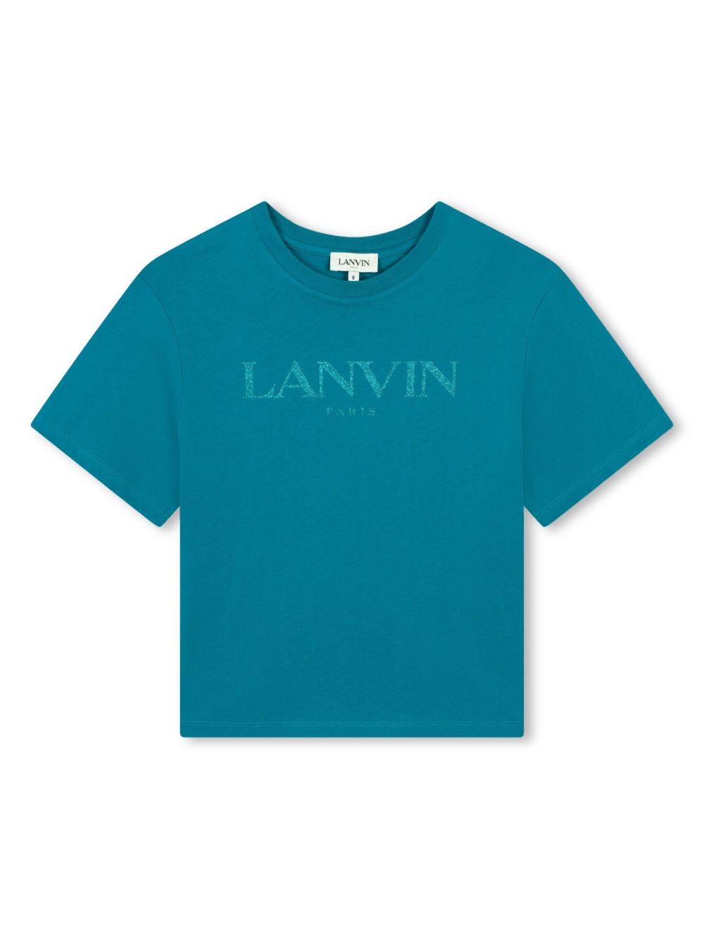 Lanvin Enfant logo印花T恤 - 蓝色