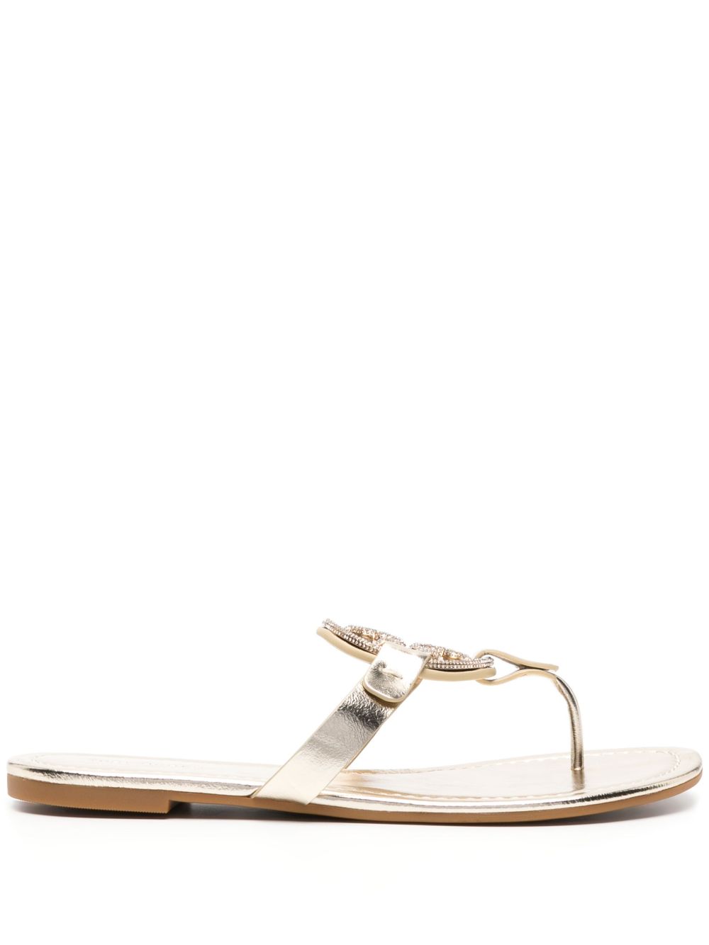 Tory Burch Miller Pavé 水钻缀饰凉鞋 - 金色