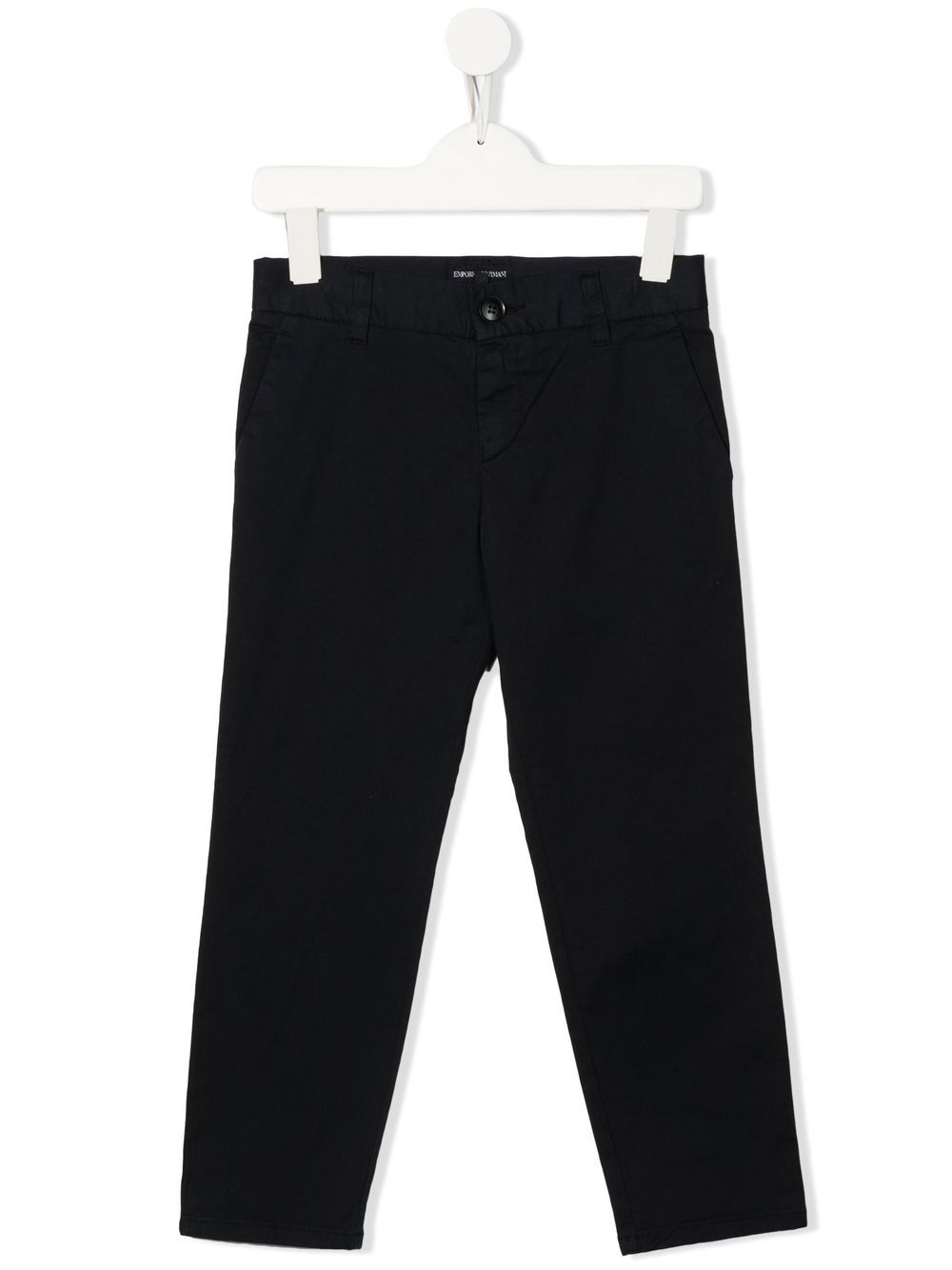 Emporio Armani Kids 修身长裤 - 蓝色