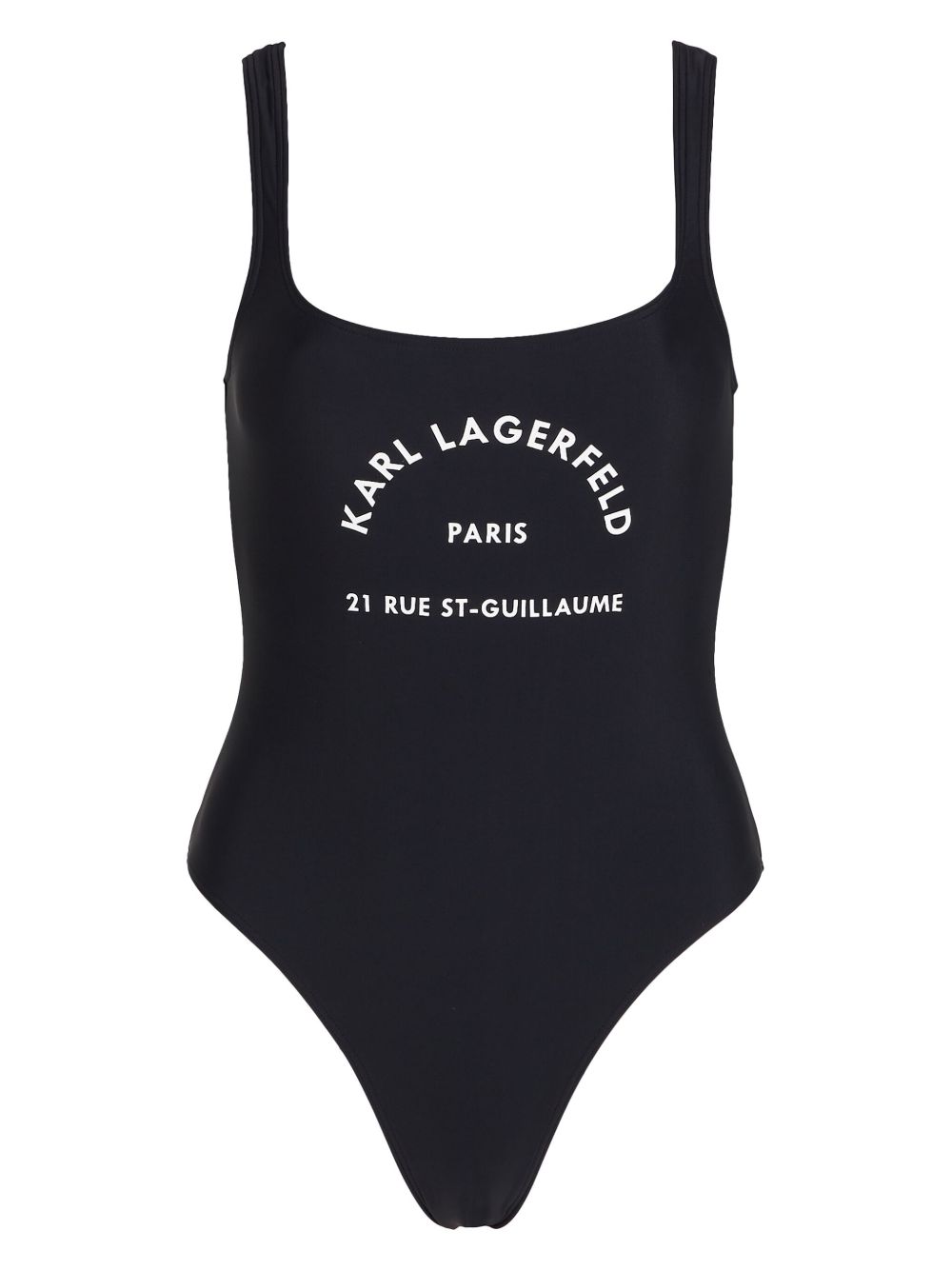 Karl Lagerfeld Rue St-Guillaume 连体泳衣 - 黑色