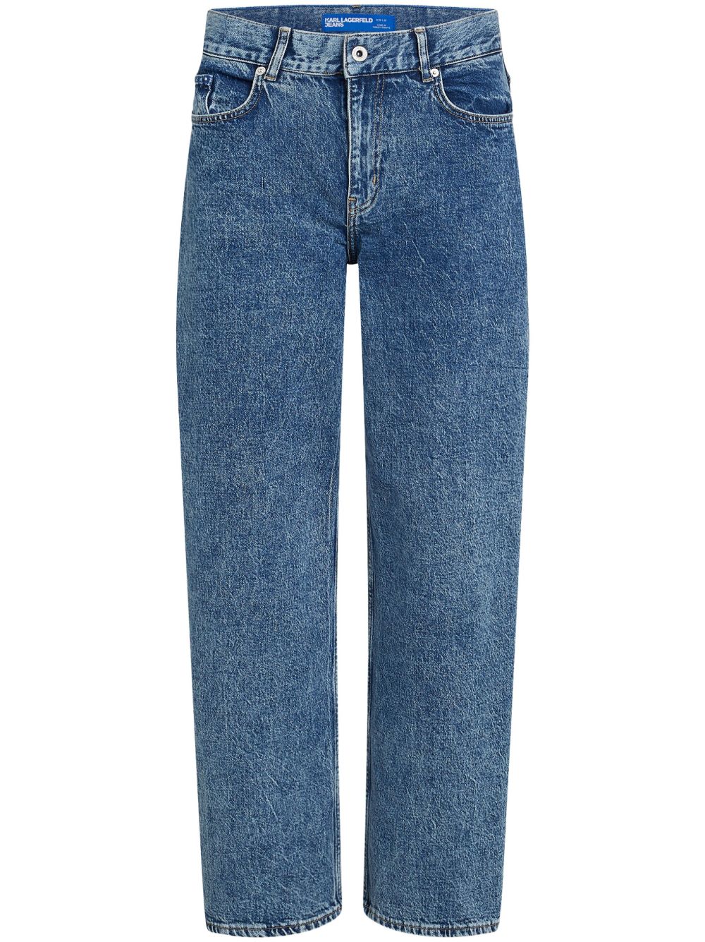 Karl Lagerfeld Jeans 中腰宽松牛仔裤 - 蓝色