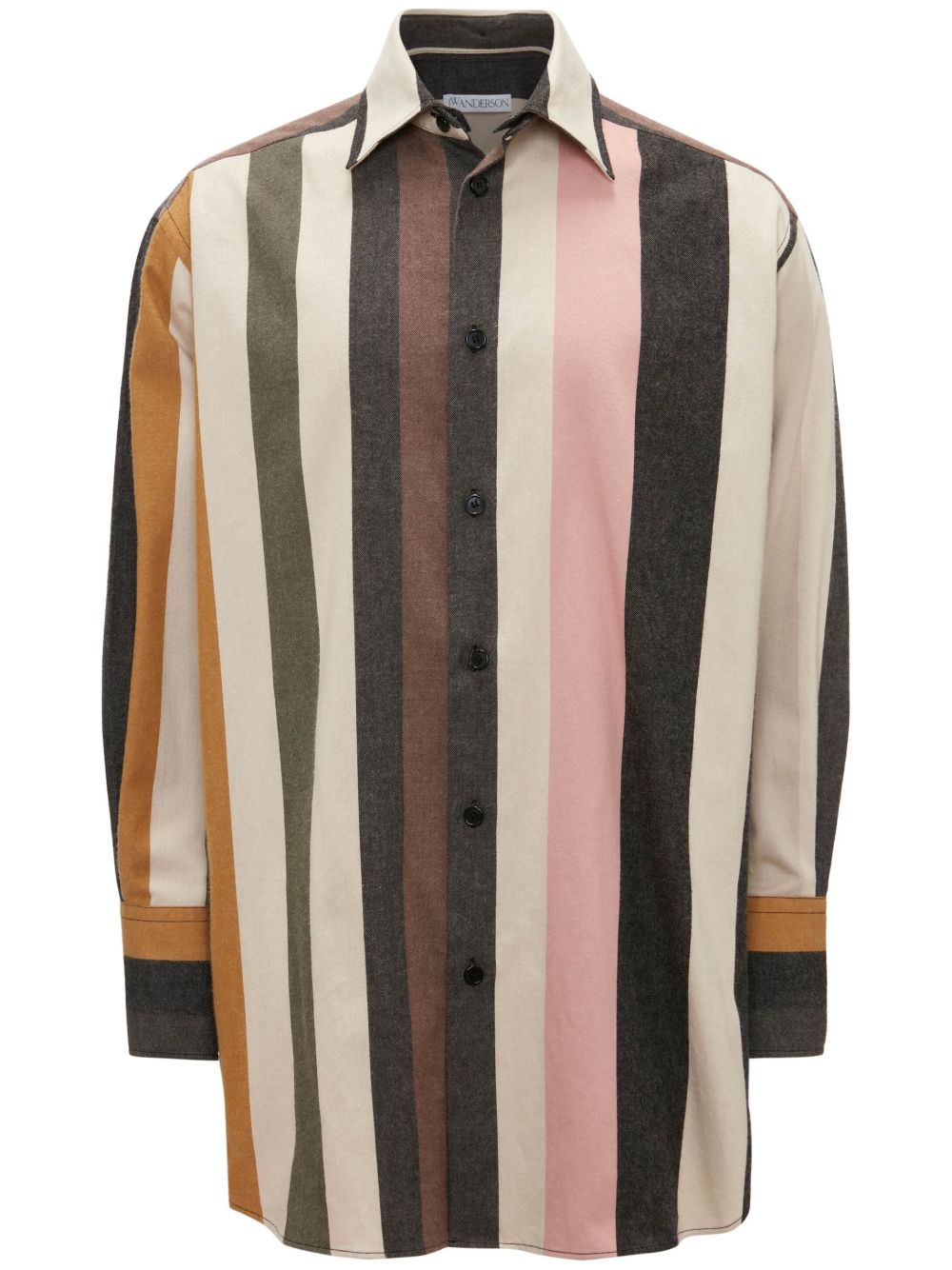 JW Anderson 条纹排扣棉衬衫 - 中性色