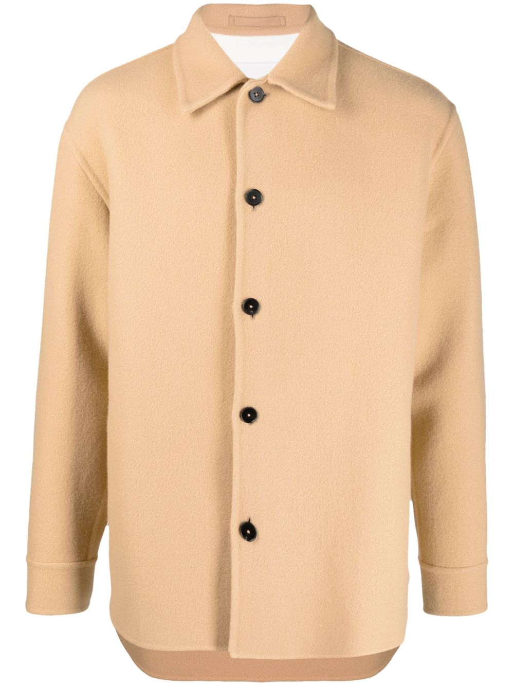 Jil Sander 排扣长袖夹克式衬衫 - 中性色
