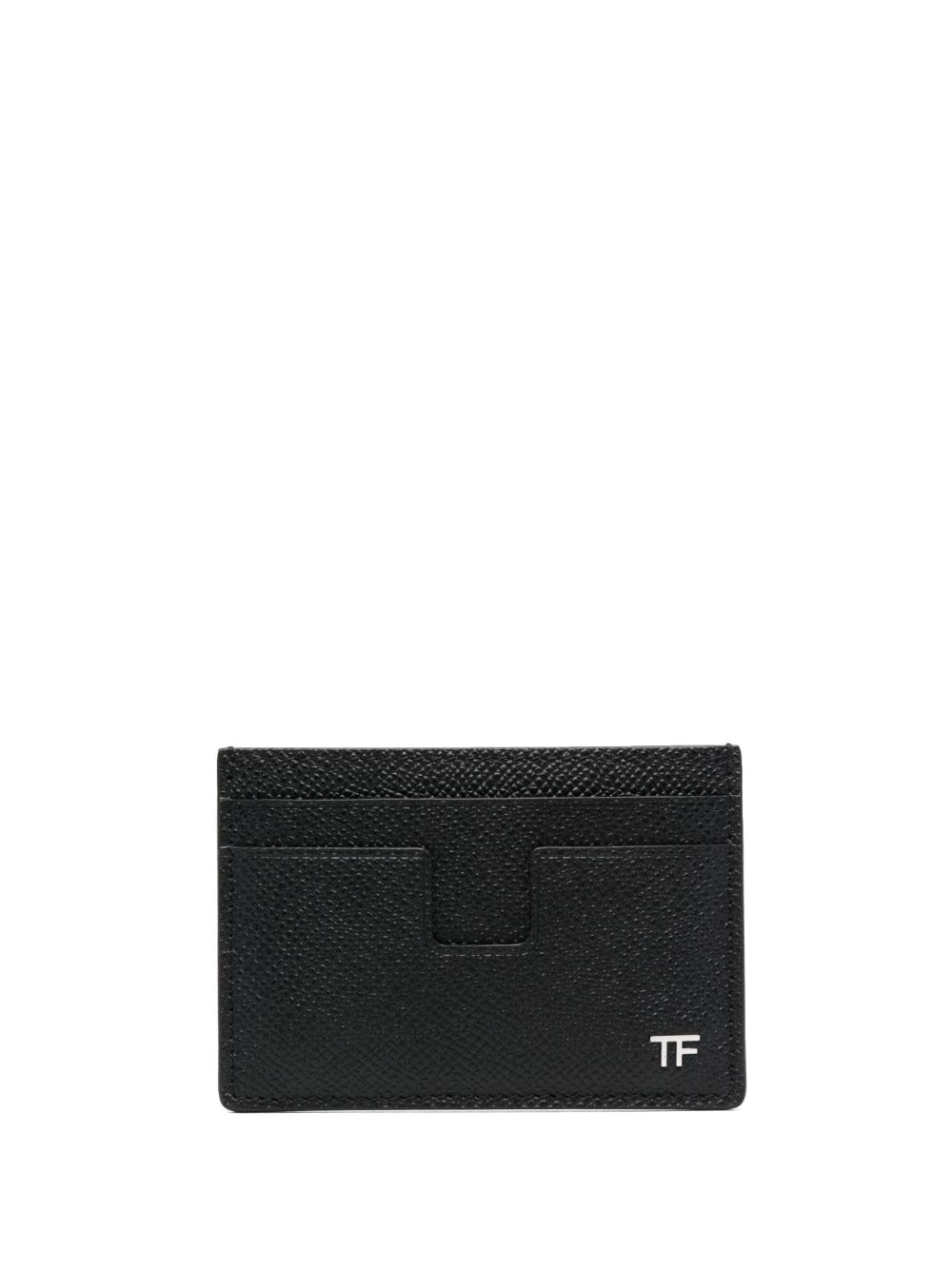 TOM FORD logo标牌皮质卡夹 - 黑色