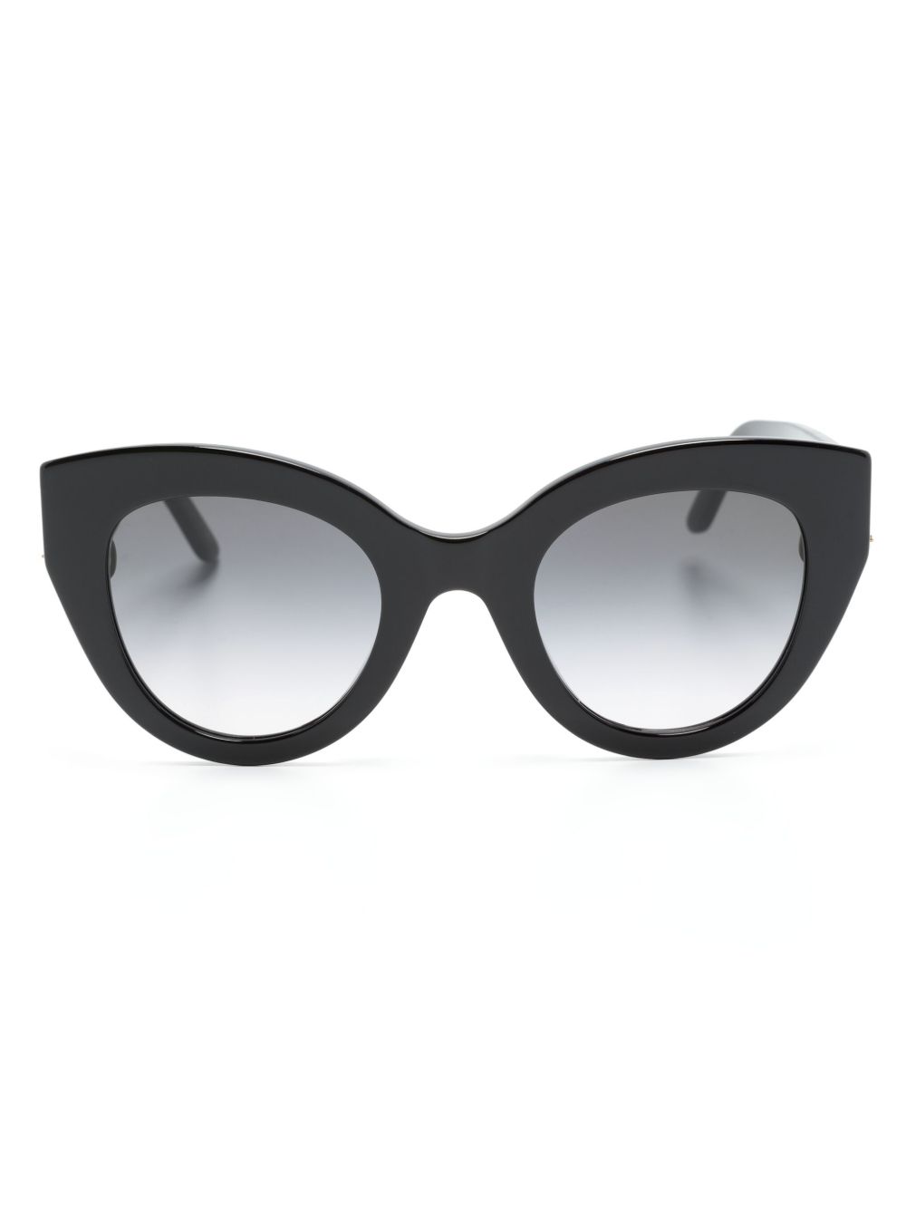 Alexander McQueen Eyewear 骷髅头吊饰超大框太阳眼镜 - 黑色