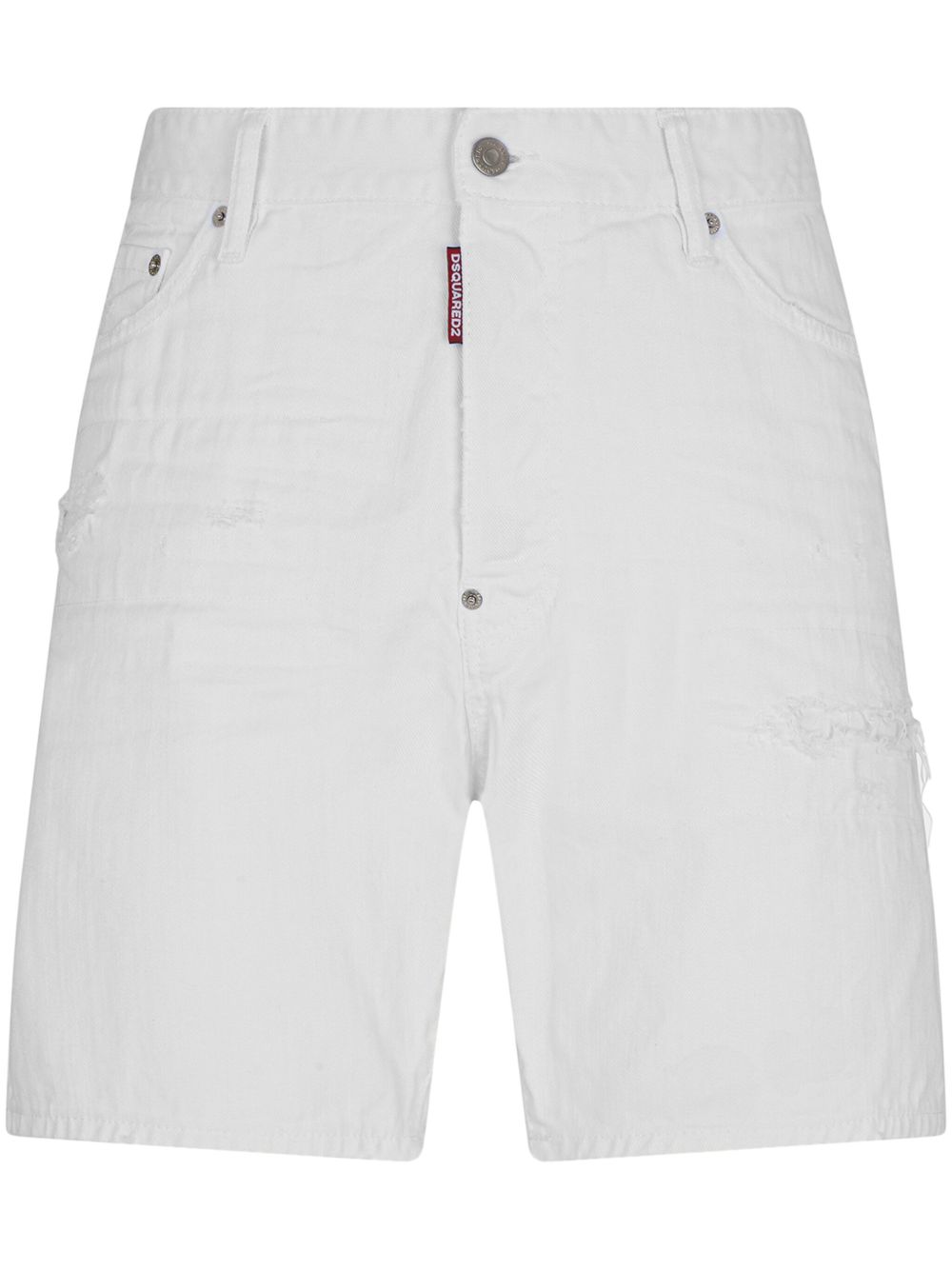 DSQUARED2 White Bull logo短裤 - 白色
