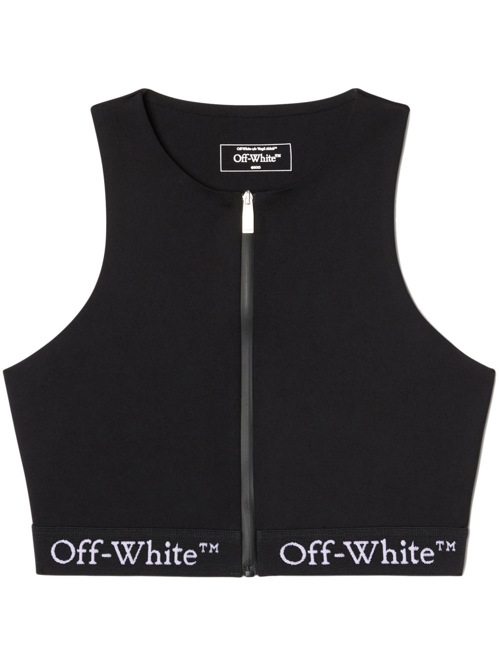 Off-White logo指环划船上衣 - 黑色
