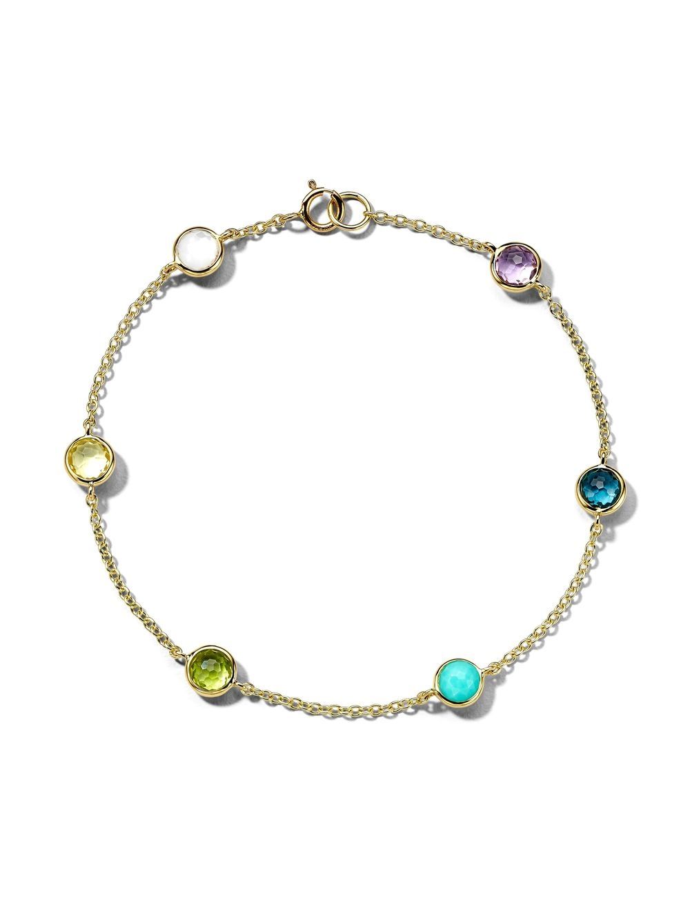 IPPOLITA 18K黄金 Lollipop 6-Stone Station 宝石手链 - 金色
