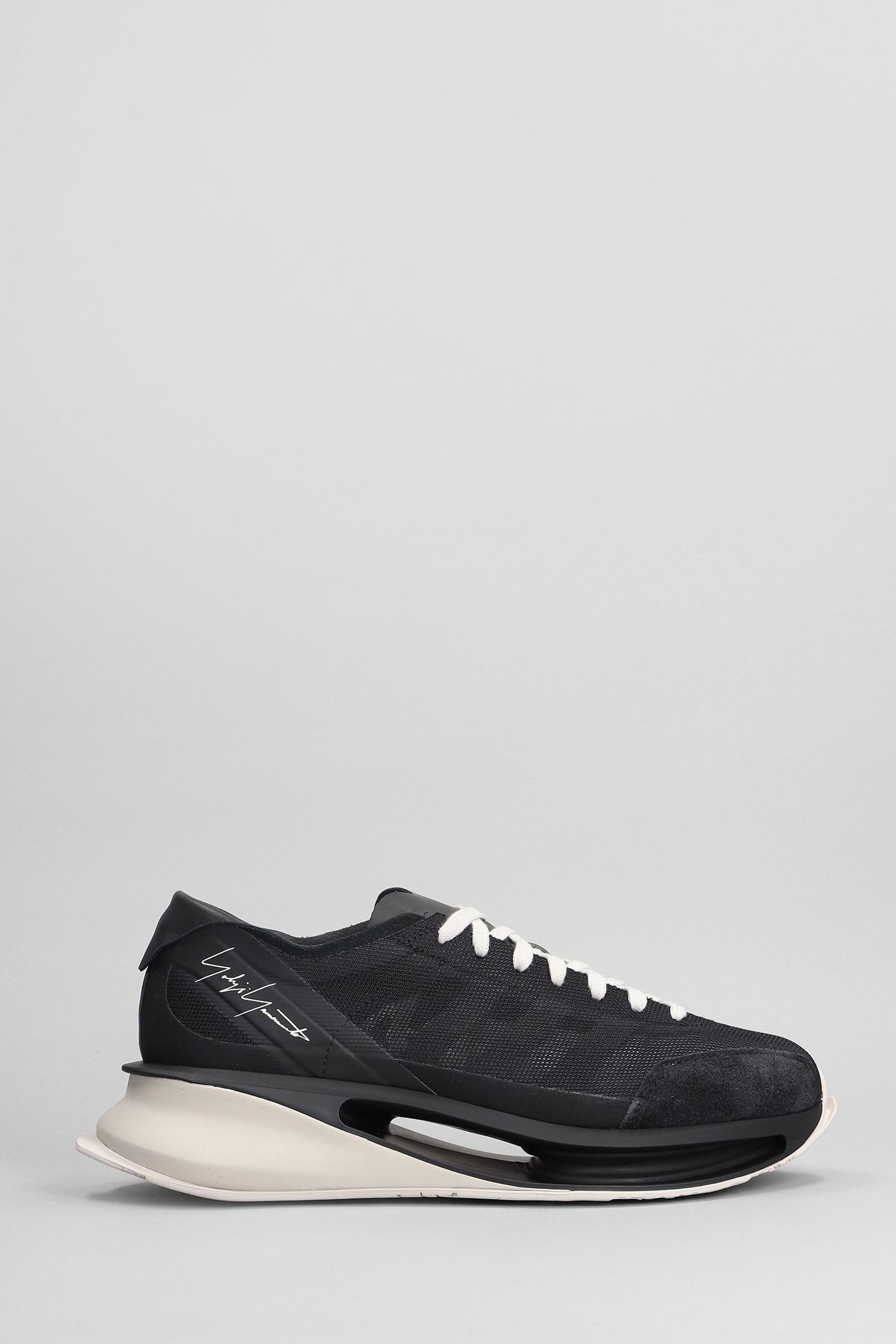 Y-3 S Gendo Run Sneakers In Black Suede And Fabric