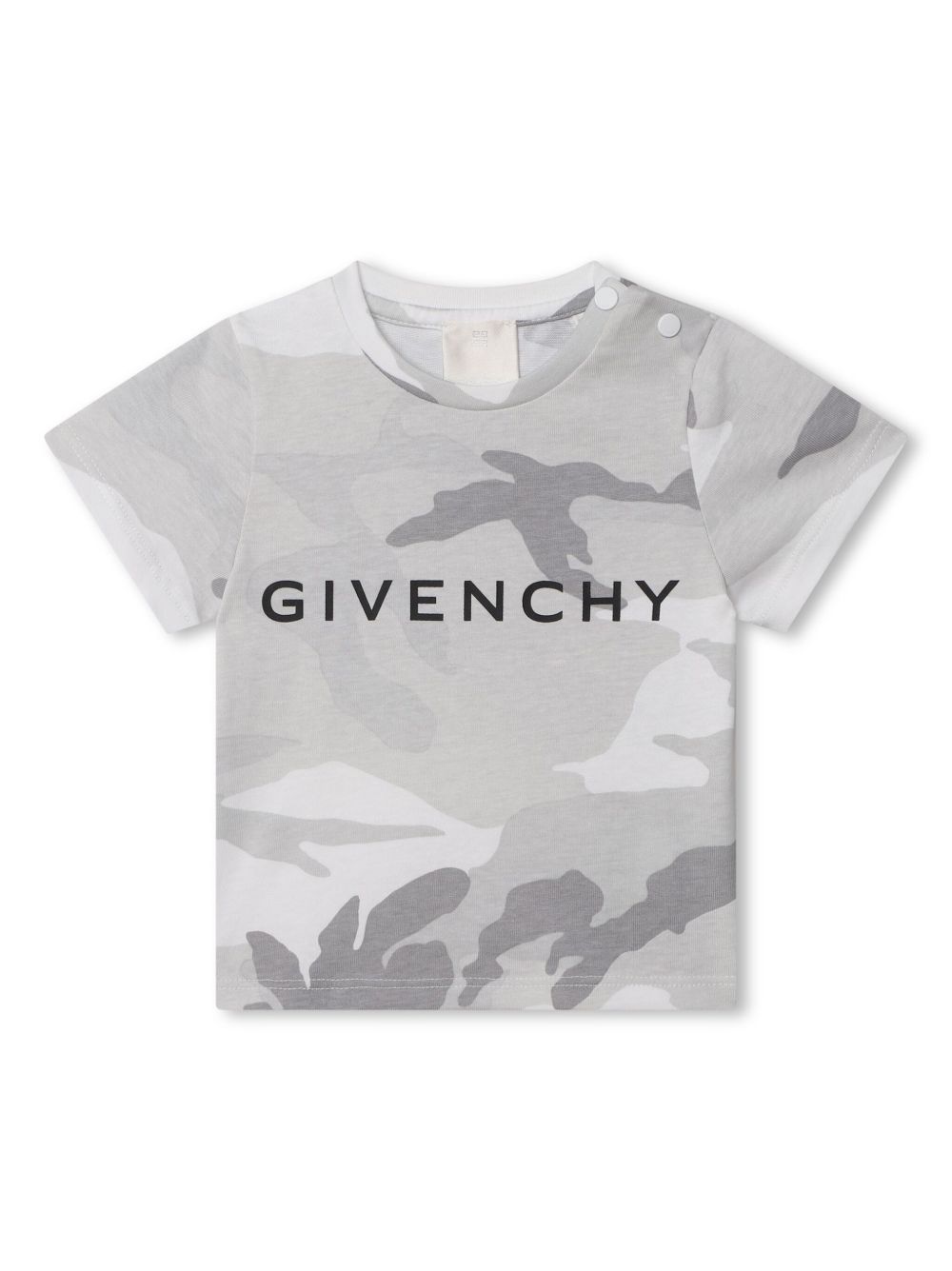 Givenchy Kids 4G 图案迷彩印花T恤 - 灰色
