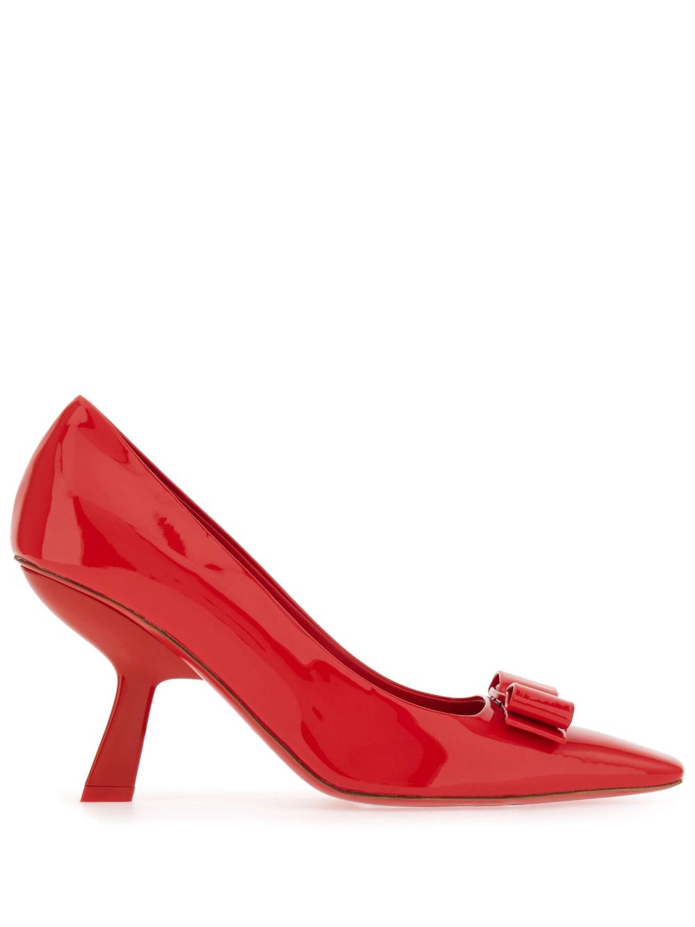 Ferragamo Vara Bow 漆皮高跟鞋 - 红色