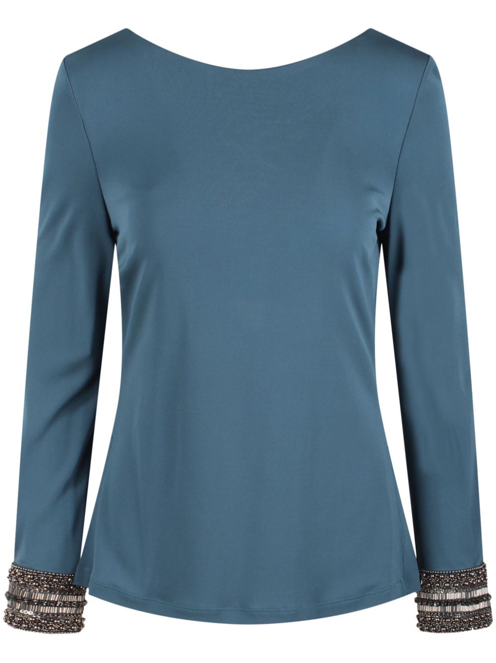 Alberta Ferretti 刺绣袖口罩衫 - 蓝色