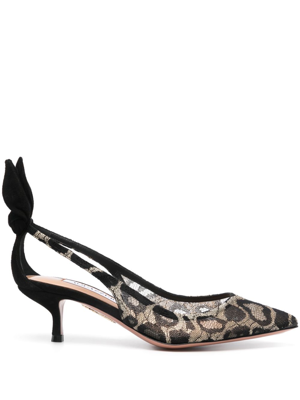 Aquazzura Bow Tie 低跟鞋（5厘米） - 黑色