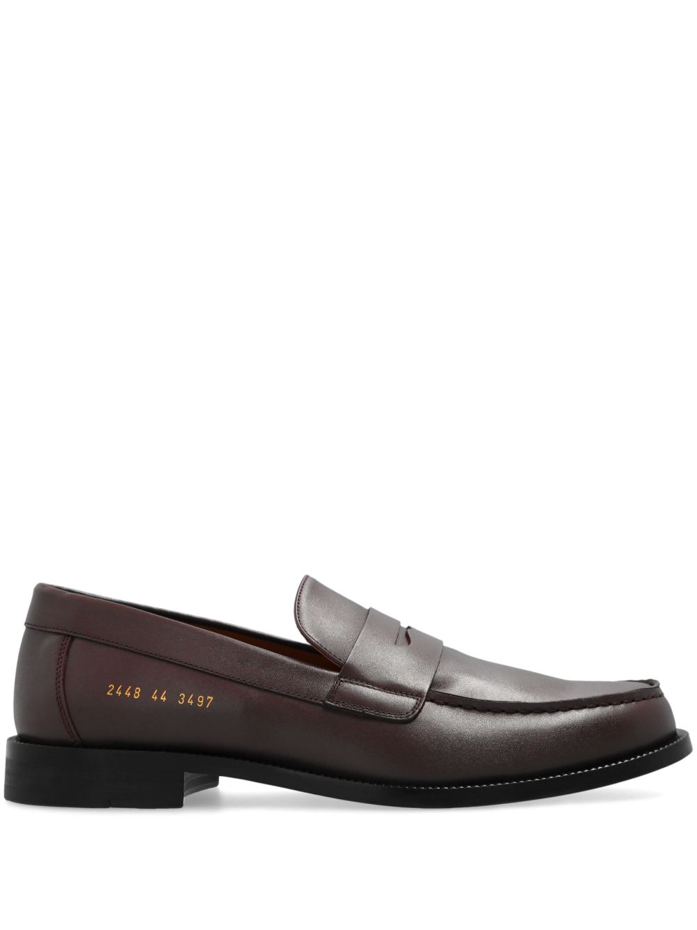 Common Projects 圆头皮质乐福鞋 - 红色