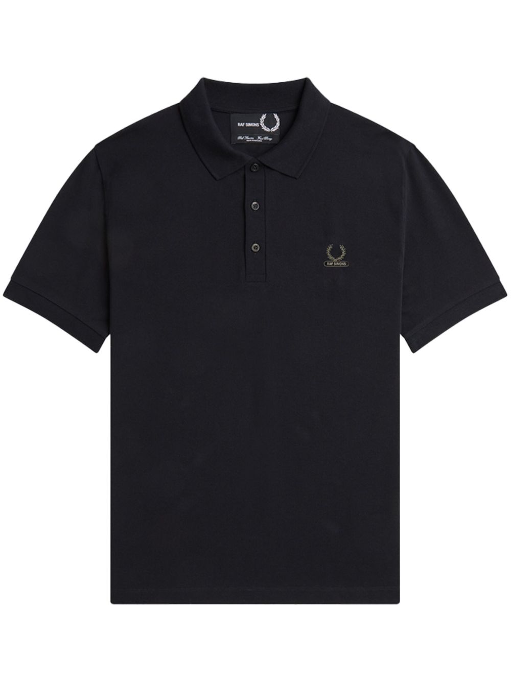 Raf Simons X Fred Perry logo刺绣棉polo衫 - 黑色