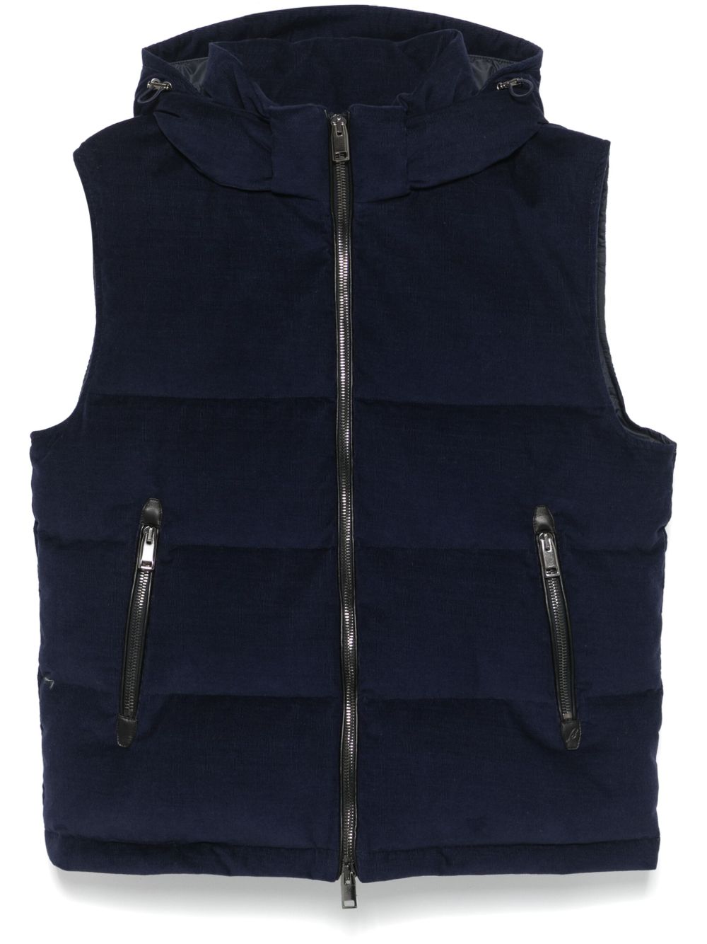 Brioni 连帽马甲 - 蓝色