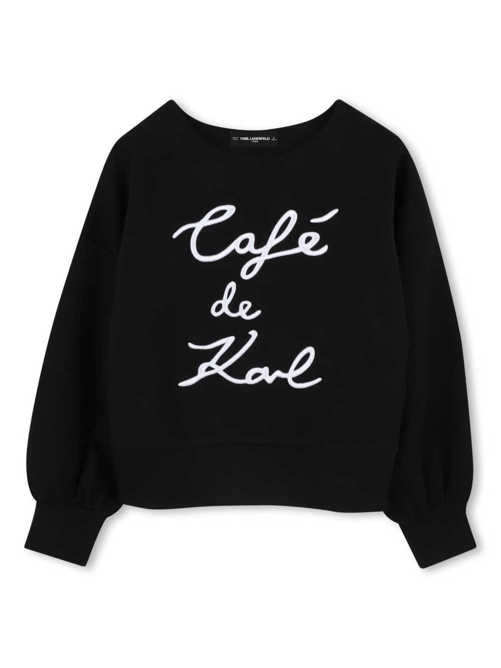 Karl Lagerfeld Kids 文字印花卫衣 - 黑色