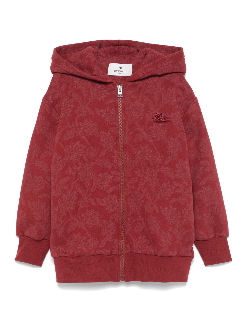 ETRO KIDS Pegaso 刺绣连帽衫 - 红色