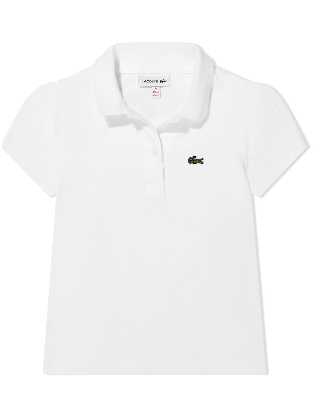 Lacoste Kids 胸处标贴polo衫 - 白色