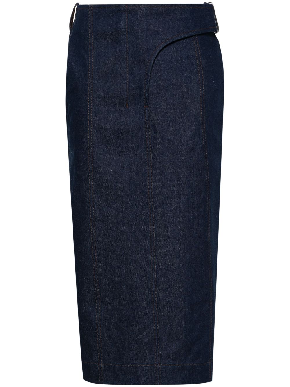 Jacquemus La Jupe de-Nimes Obra 牛仔中长半身裙 - 蓝色