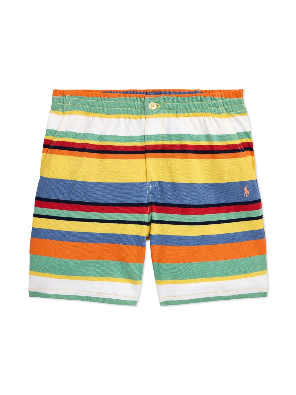 POLO RALPH LAUREN KIDS Polo Pony 条纹短裤 - 绿色
