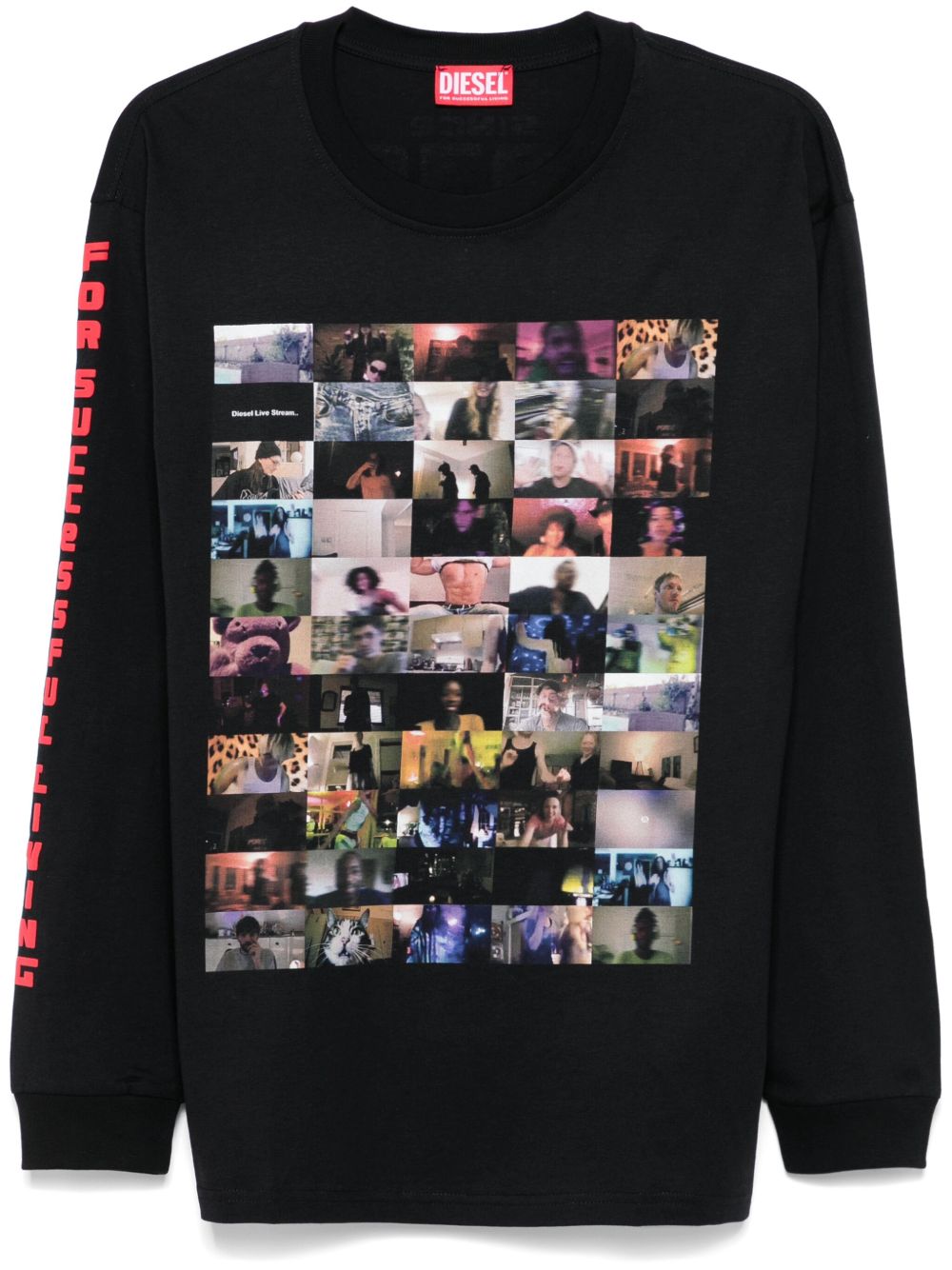 Diesel T-Boxty-LS T恤 - 黑色
