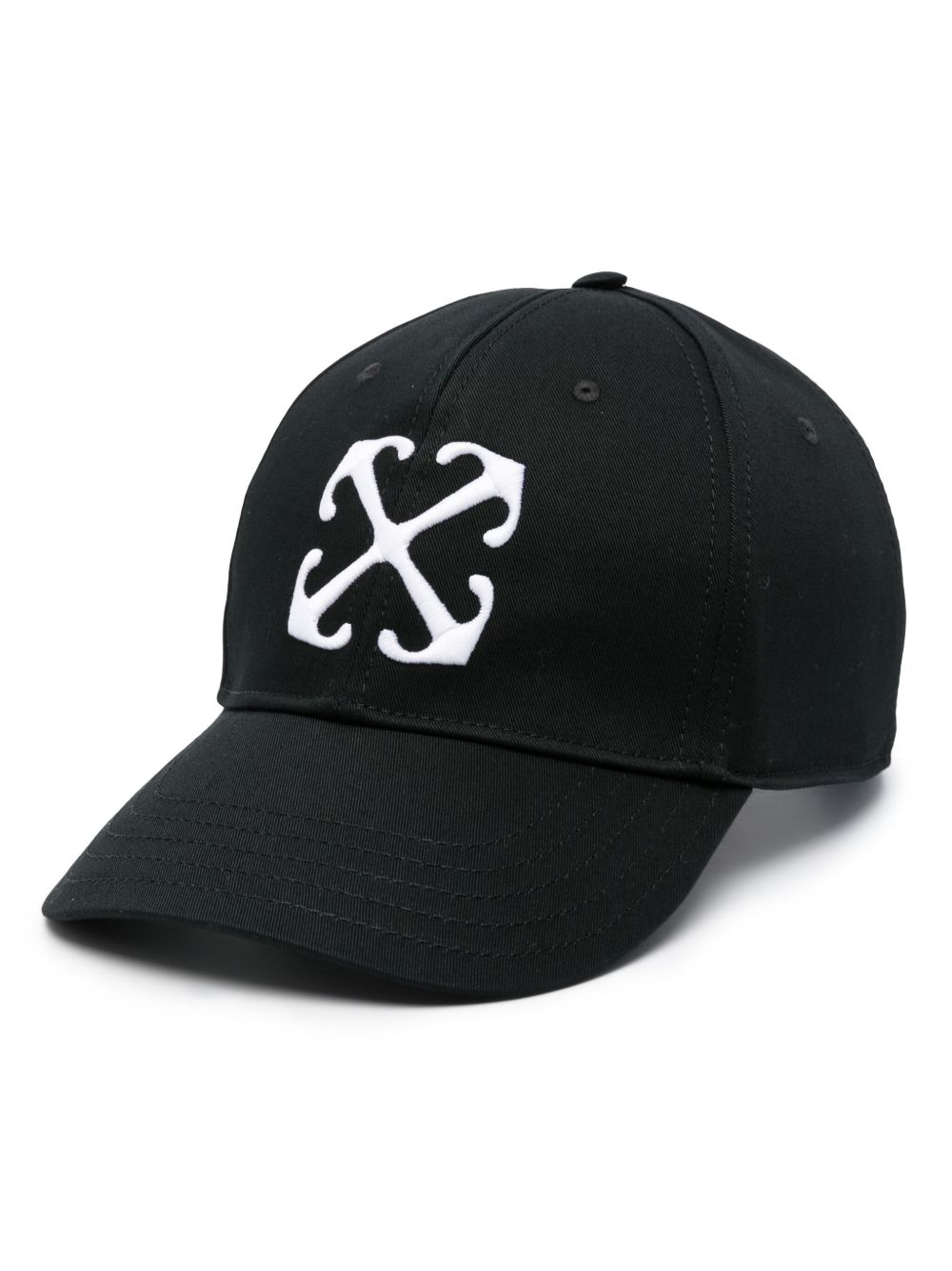 Off-White Arrows 刺绣棉棒球帽 - 黑色