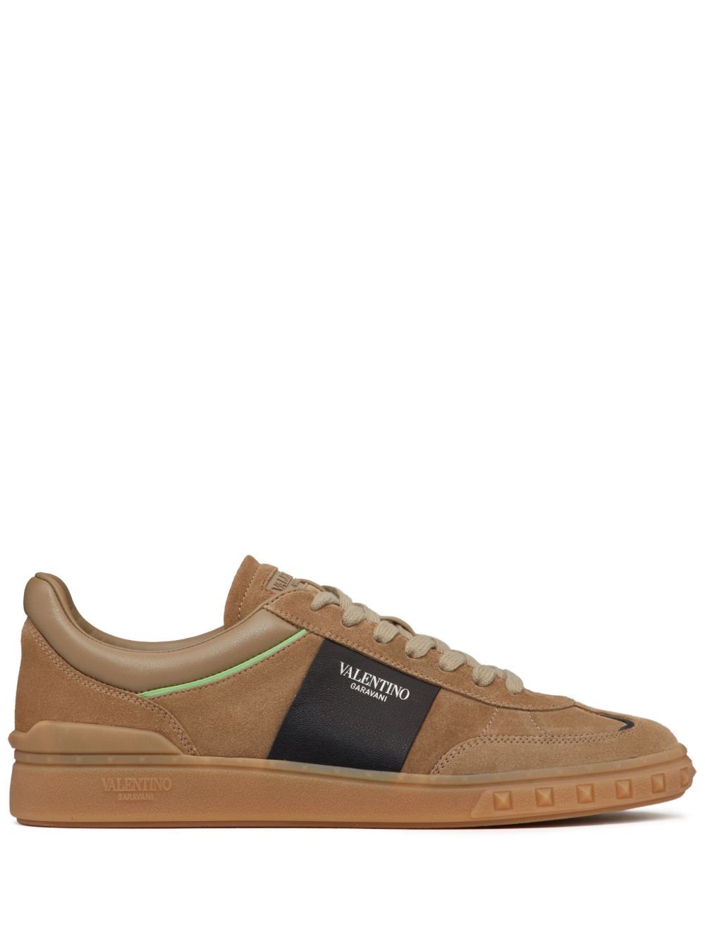 Valentino Garavani Upvillage 皮质低帮运动鞋 - 褐色