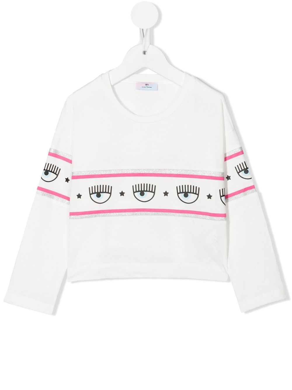 Chiara Ferragni Kids logo印花T恤 - 白色