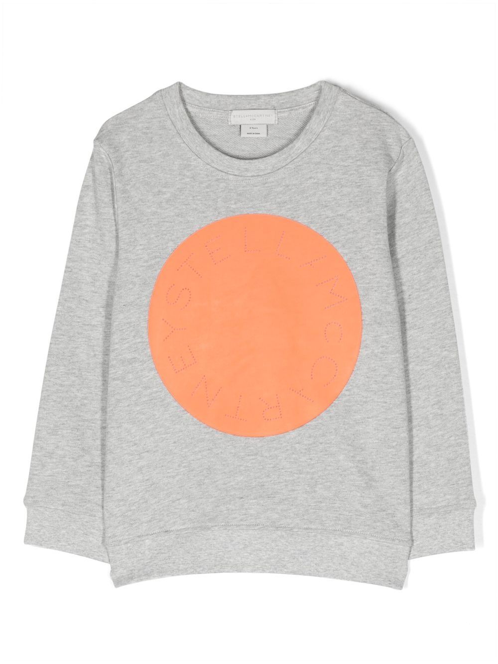 Stella McCartney Kids logo印花棉卫衣 - 灰色