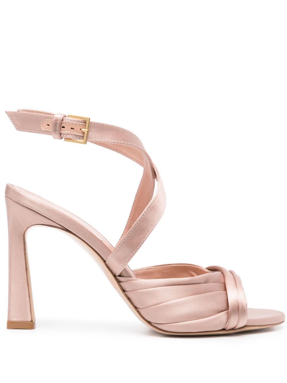 Alberta Ferretti 缎面高跟凉鞋 - 粉色