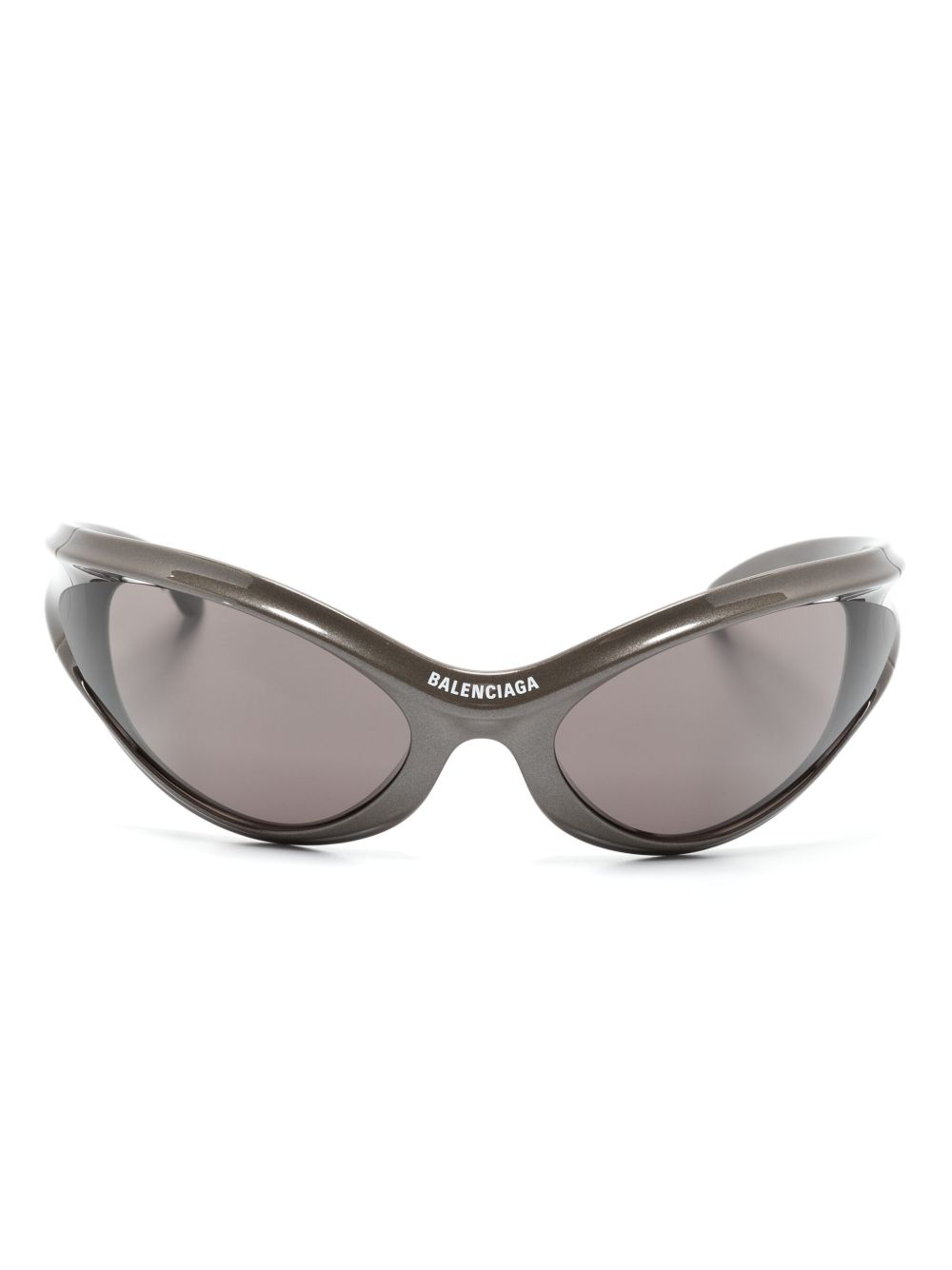 Balenciaga Eyewear Dynamo 环绕式镜框太阳眼镜 - 褐色