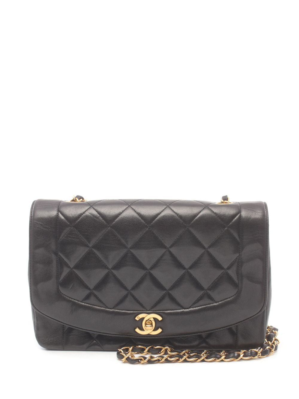CHANEL Pre-Owned Diana 单肩包（2000年代典藏款） - 黑色