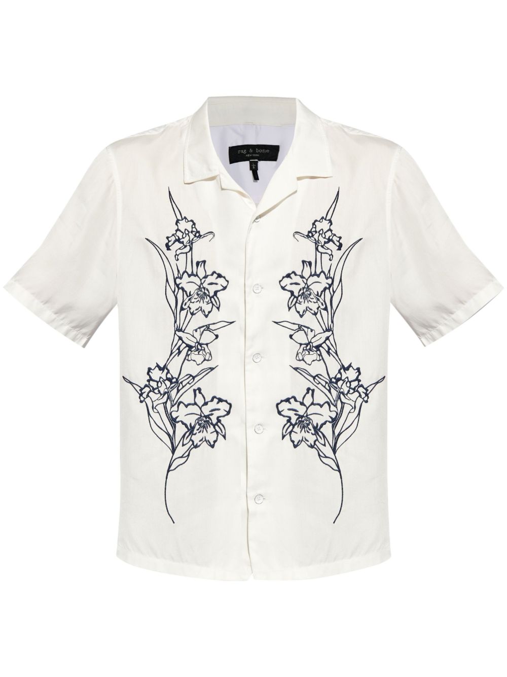 rag & bone Avery Resort 花卉刺绣衬衫 - 白色
