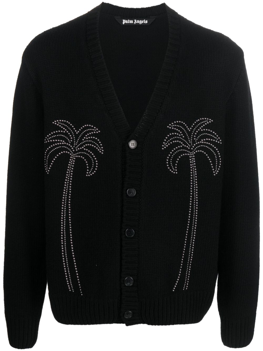 Palm Angels Milano 铆钉开衫 - 黑色