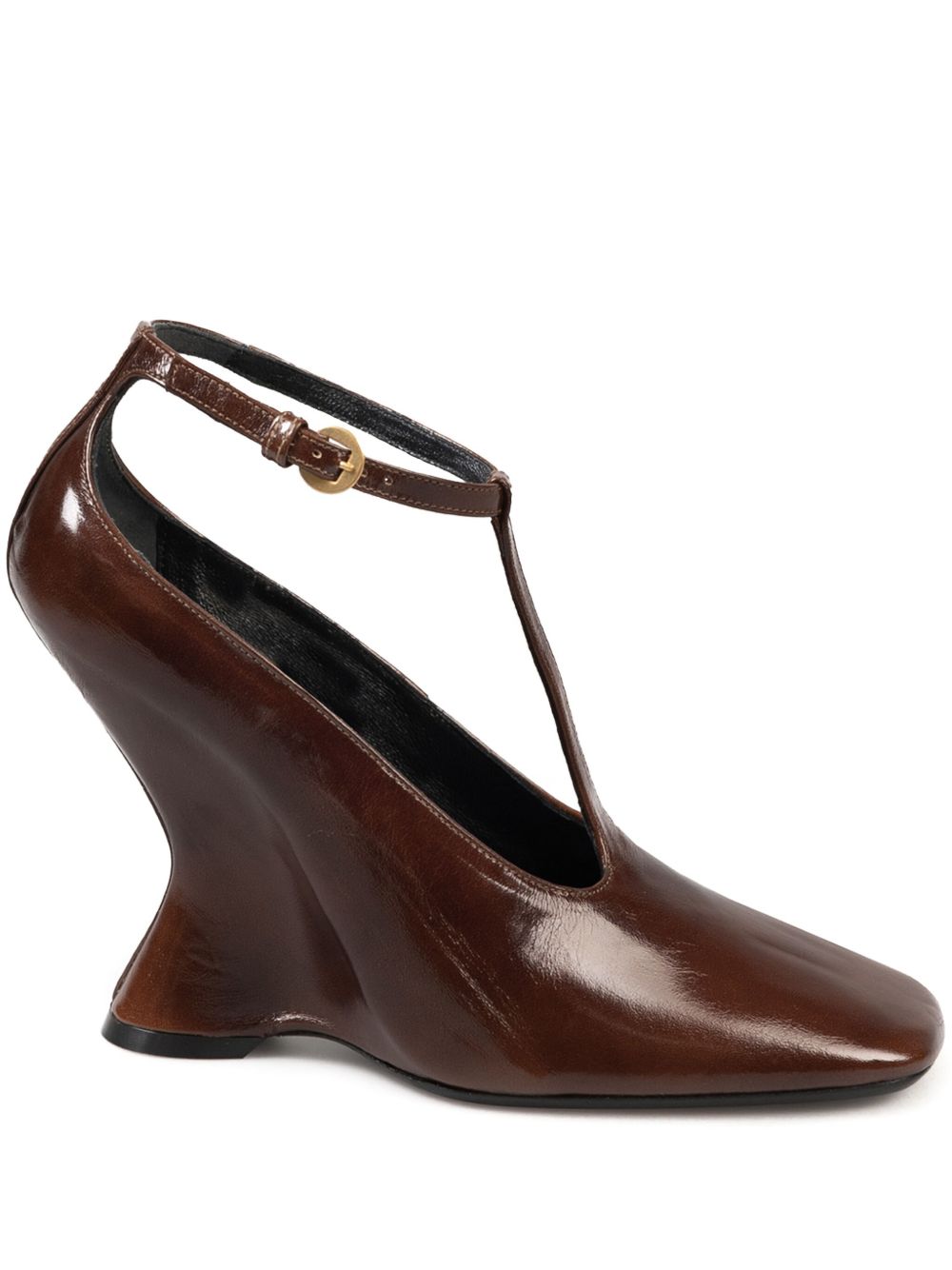 DRIES VAN NOTEN 皮质高跟鞋（10.5厘米） - 褐色