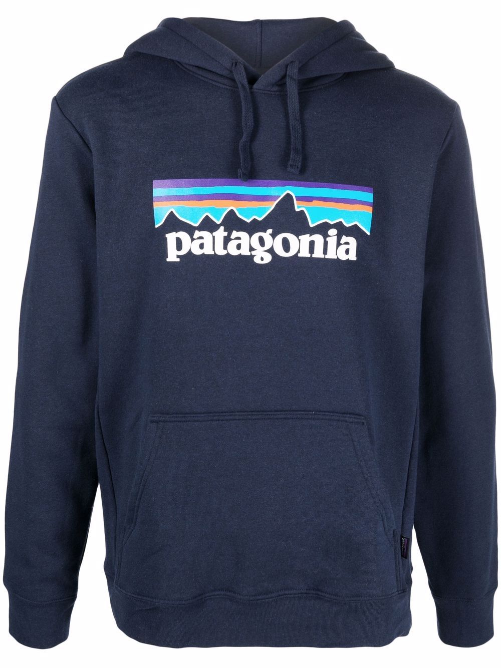 Patagonia 环保再生logo印花连帽衫 - 蓝色