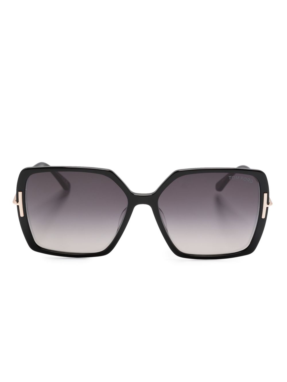 TOM FORD Eyewear 方框渐色太阳眼镜 - 黑色