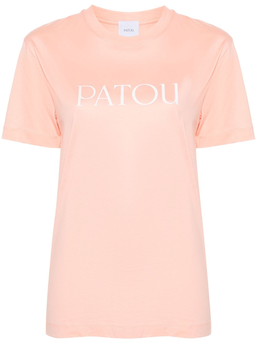 Patou logo印花棉T恤 - 橘色