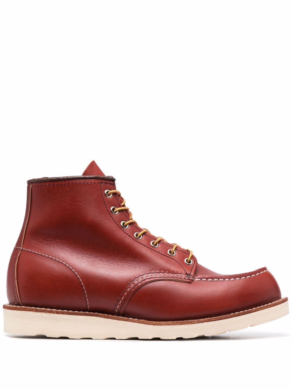 Red Wing Shoes 系带皮质短靴 - 褐色