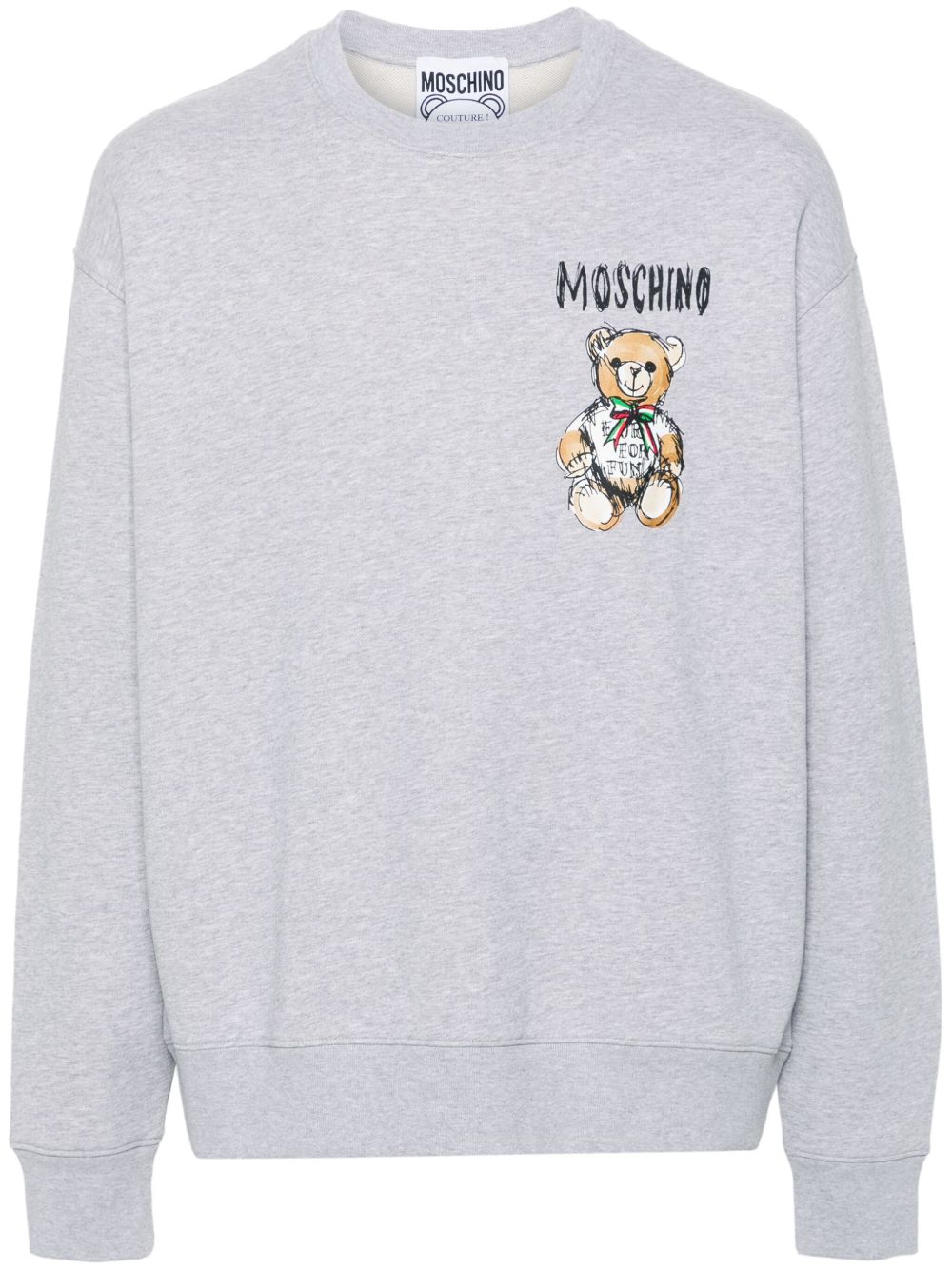 Moschino Teddy Bear 印花卫衣 - 灰色