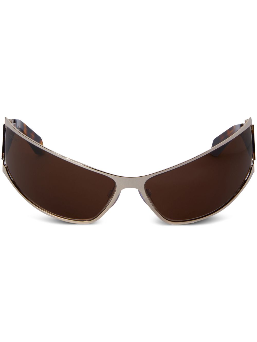 Off-White Eyewear Luna 玳瑁纹机车风太阳眼镜 - 褐色