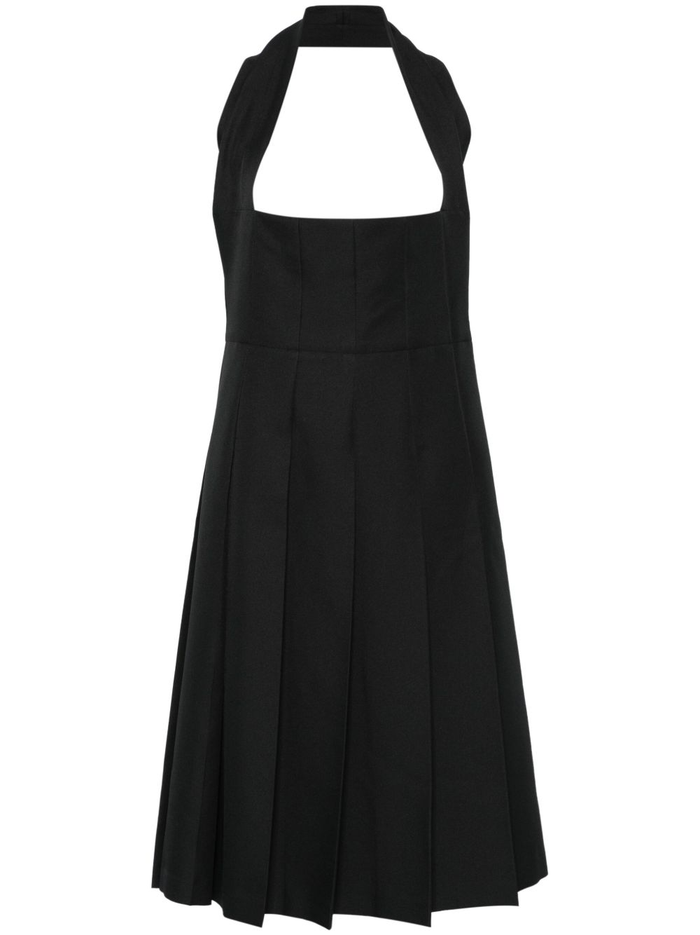 Comme Des Garçons Comme Des Garçons 百褶中长连衣裙 - 黑色