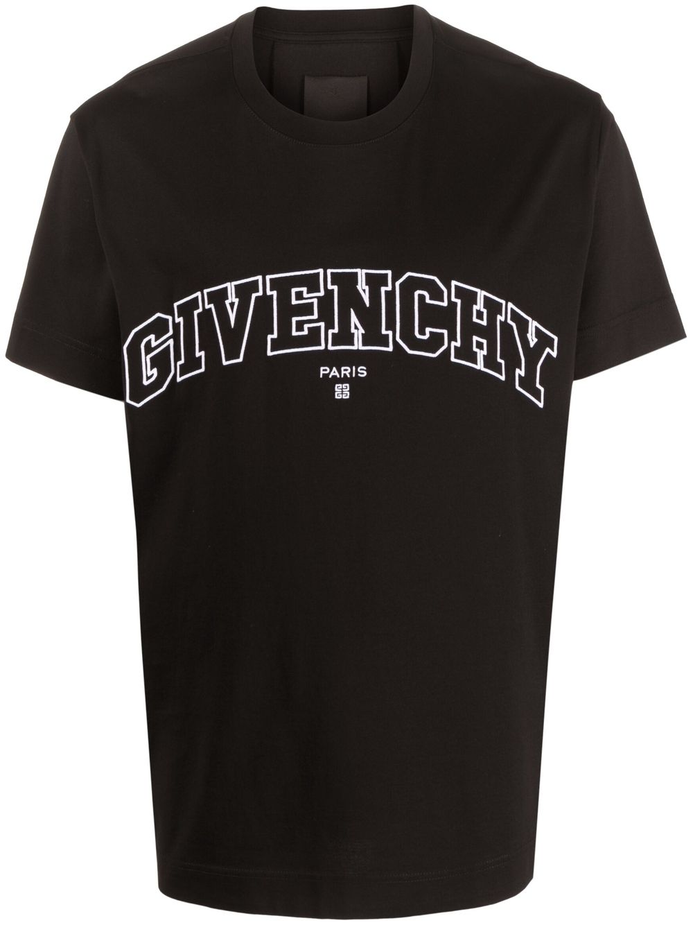 Givenchy logo刺绣棉T恤 - 黑色