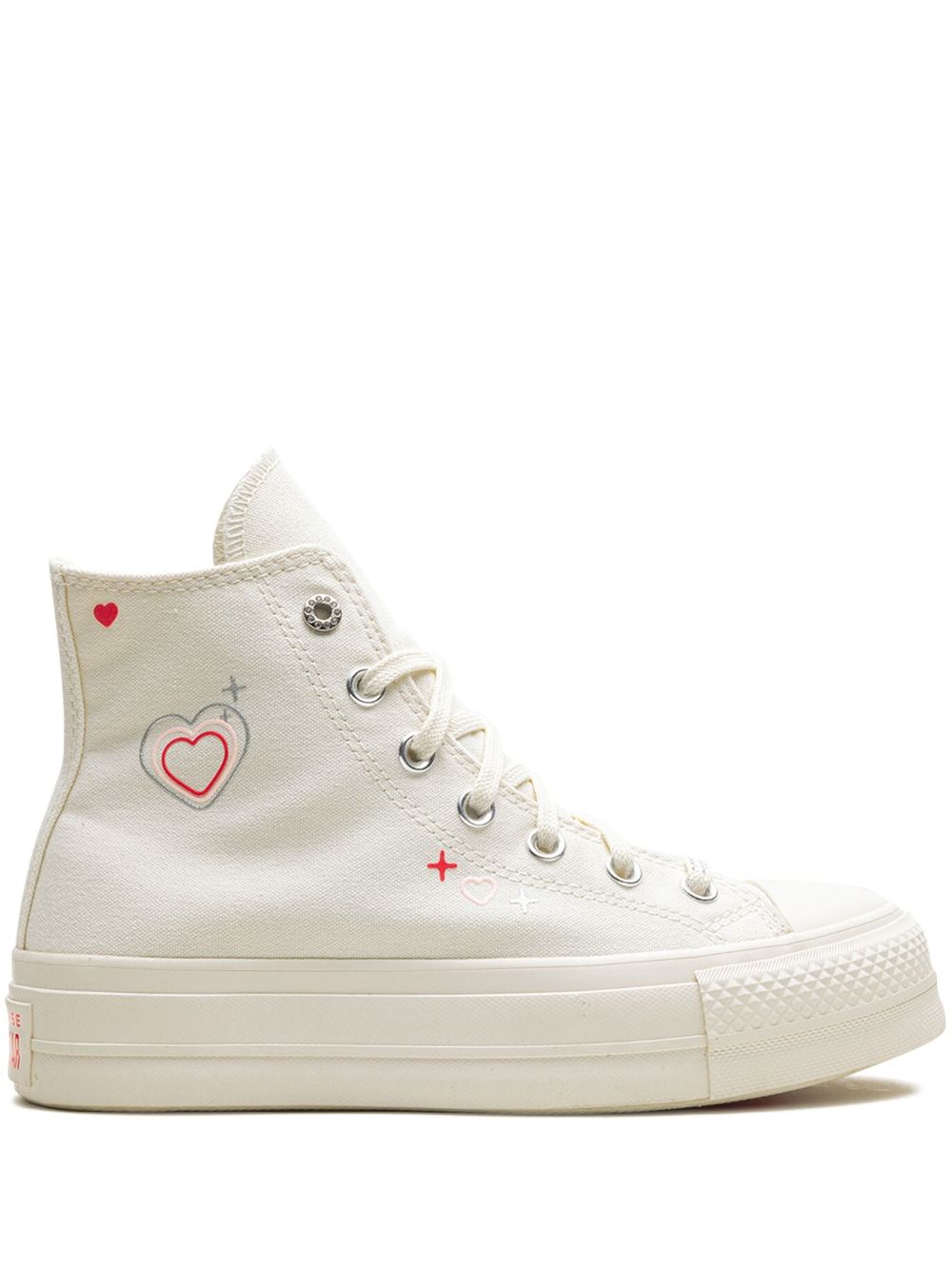 Converse Chuck Taylor All Star Lift Platform High Y2K Heart 运动鞋 - 白色