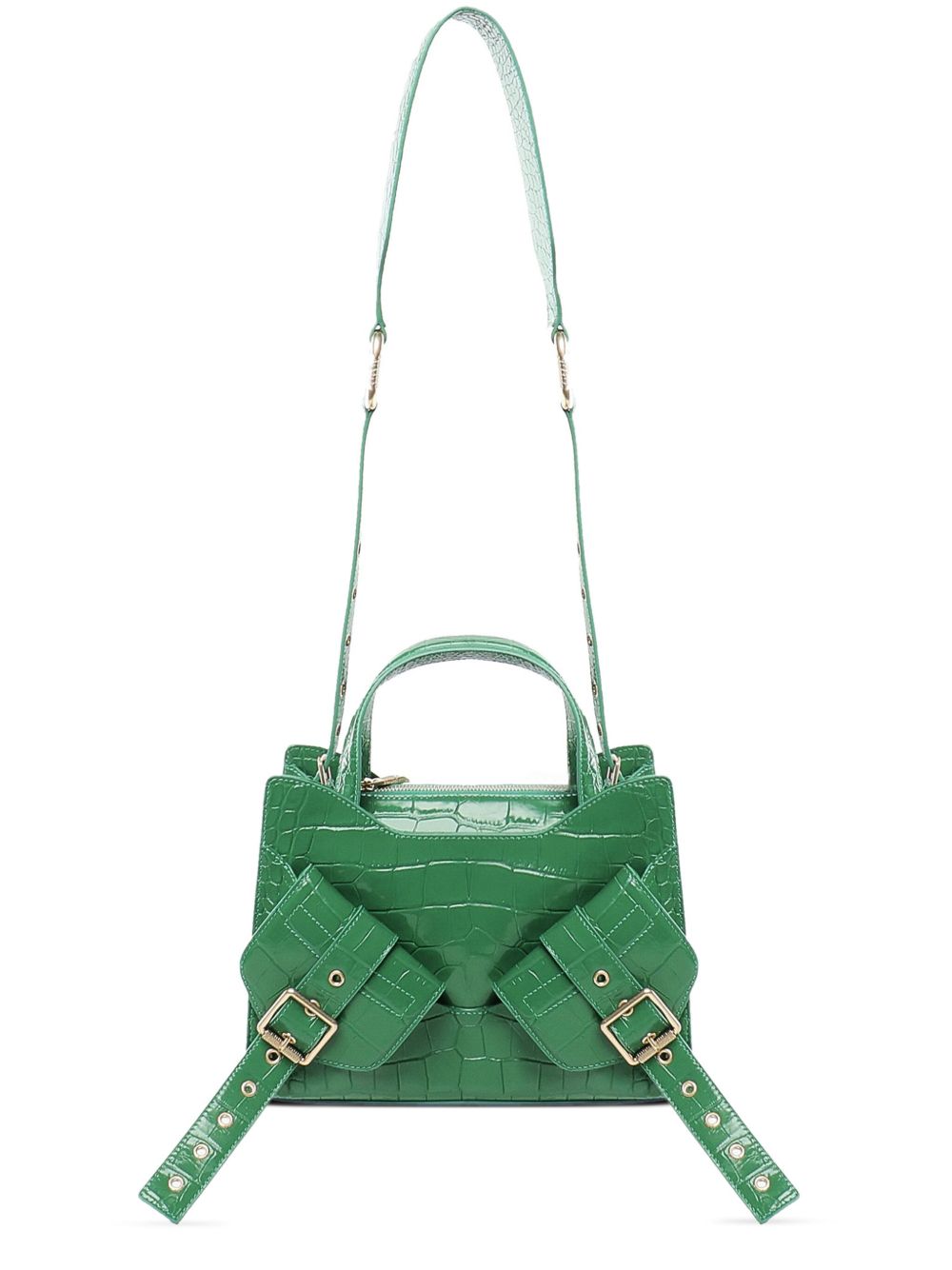 BIASIA leather shoulder bag - 绿色