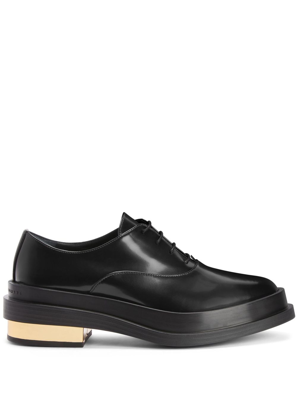Giuseppe Zanotti Malick 杏仁形鞋头系带鞋 - 黑色